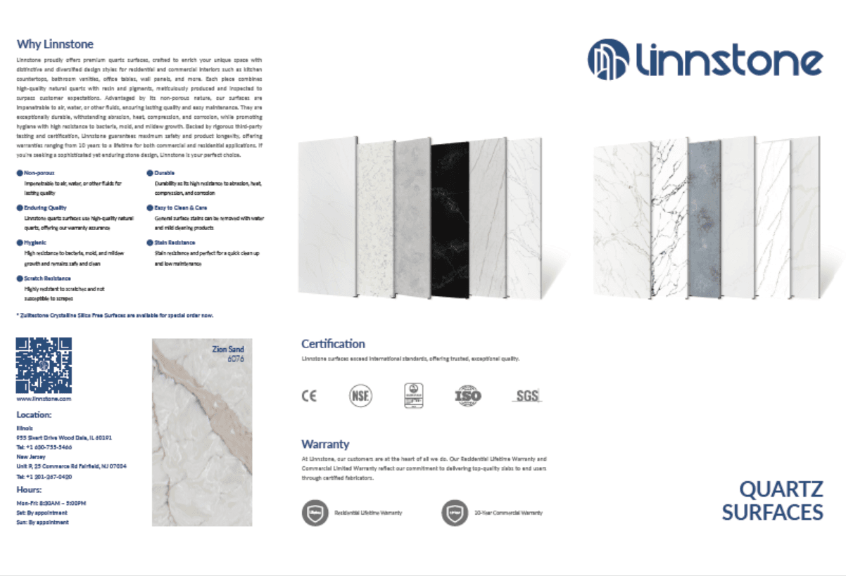 Linnstone Quartz Surfaces Booklet
