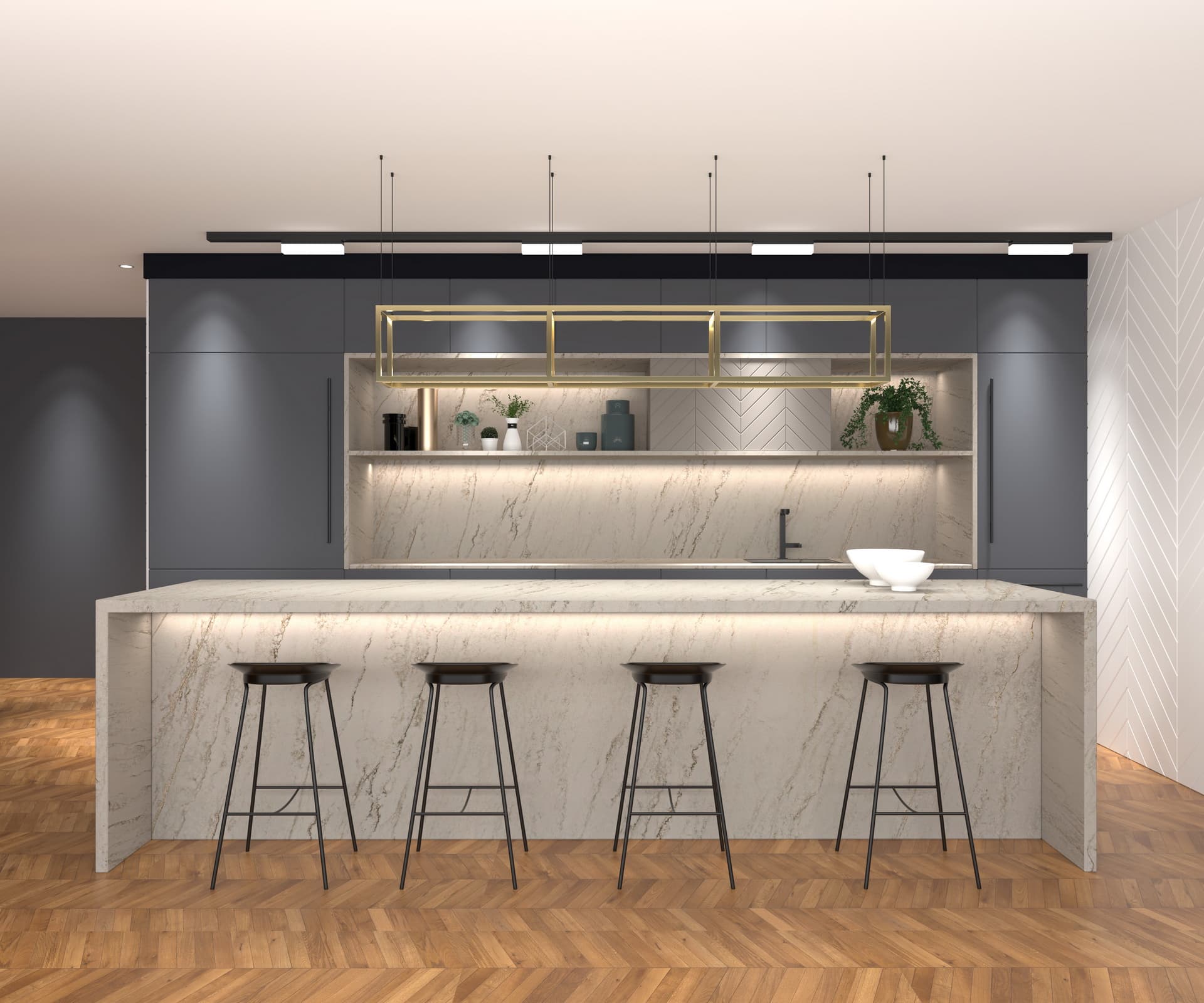 6001 Copaca - Calacatta Quartz Countertops | Linnstone