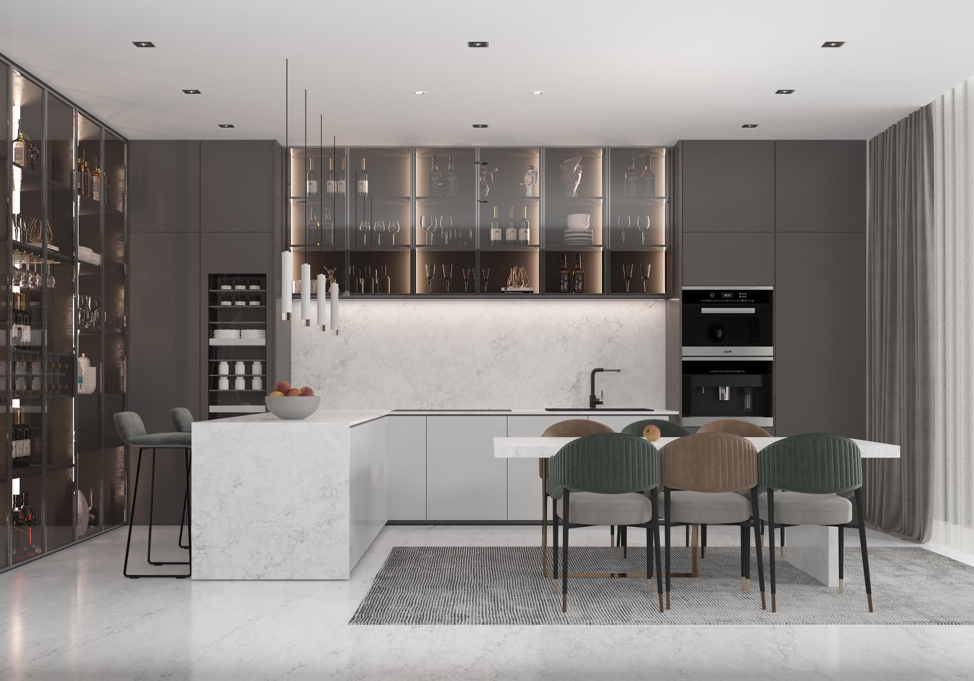 Embracing Elegance in Kitchen Design Linnstone's 5015 Byron White Quartz