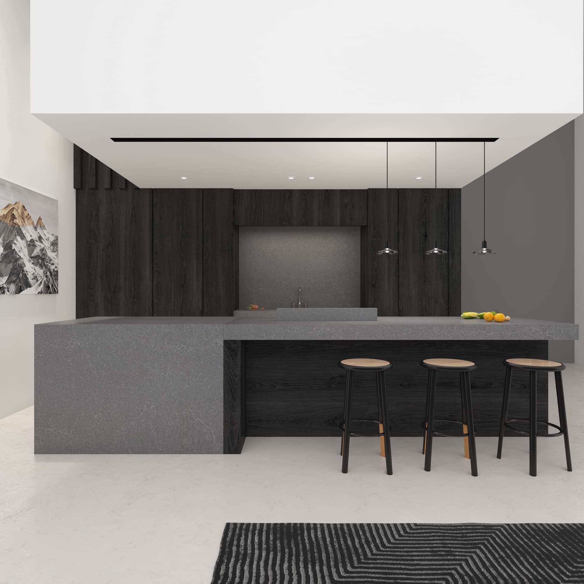 Enhance Your Home's Aesthetic with Veined Quartz 6112 Gorge Gray